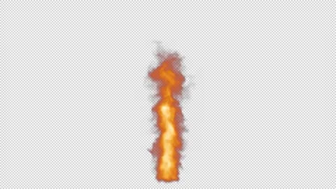 Fire ball burning rising on alpha background Stock Footage 237575850