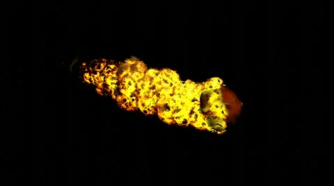 Fire ball comet Stock Footage 498855