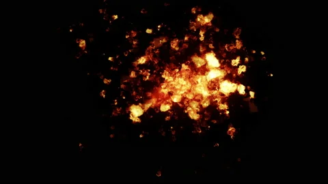 Fire ball explosion flame animation Video stock 178217988