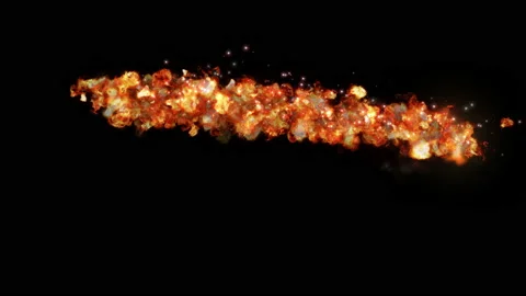 Fire ball explosion flame loop animation Stock Footage 172273663