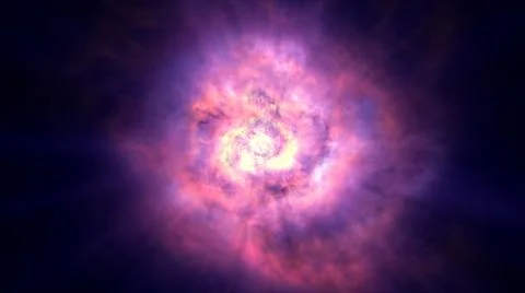 Fire ball explosion in space Stock Illustration