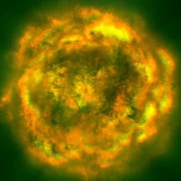 Fire ball explosion in space Stock Illustration