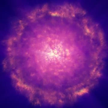 Fire ball explosion in space Stock Illustration