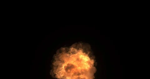 Fire ball explosion towards to camera Stock Footage 100325941