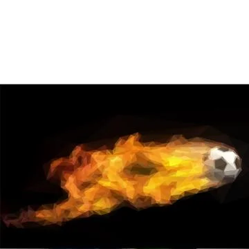 Fire ball soccer Stock Illustration