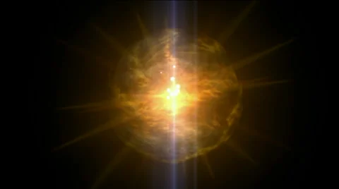 Fire ball sphere nebula background,magic power energy tech,nuclear atom. Stock Footage 906743