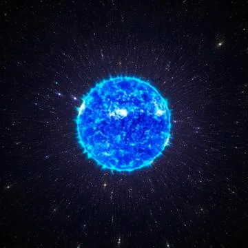 Fire ball star 3d render Illustrazione stock