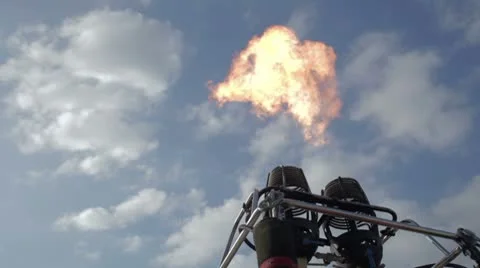 Fire ballon engine Stock Footage 8840532