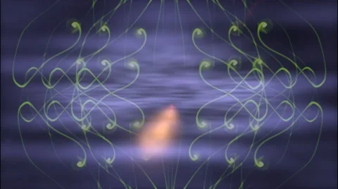 Fire balls flying on  abstract background Stock Footage 40325597