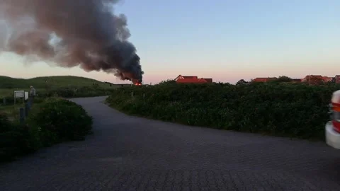 Fire on Baltrum Stock Footage 199145654
