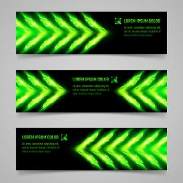 Fire banners Stock Illustration
