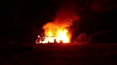 Fire barn Stock Footage 165289560