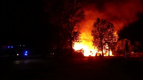 Fire barn Stock Footage 165289562