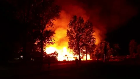 Fire barn Stock Footage 165289564