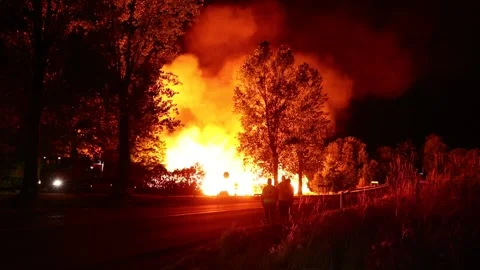 Fire barn Stock Footage 165289572