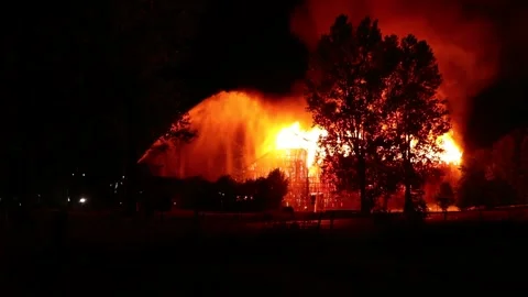 Fire barn Stock Footage 165289581