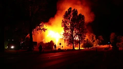 Fire barn Stock Footage 165289585