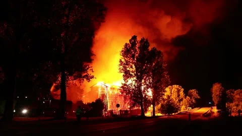 Fire barn Stock Footage 165289587