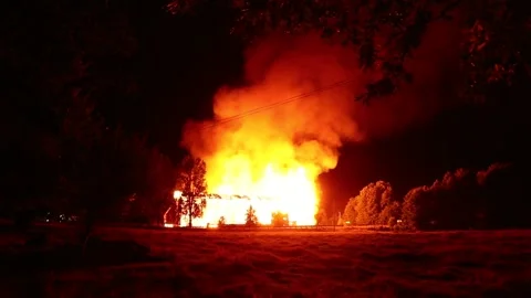 Fire barn Stock Footage 165289588