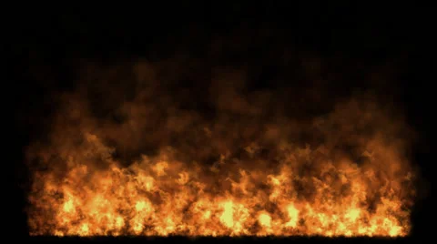 Fire barrier with Alpha Stock Footage 40744940