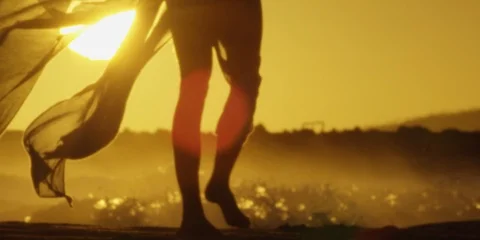 Fire Beach Video stock 100373844