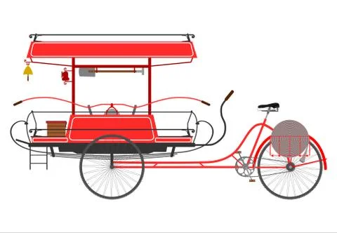 Fire bicycle Stock Illustration