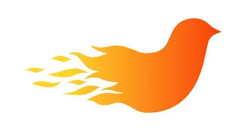 Fire bird icon logo vector Illustrazione stock