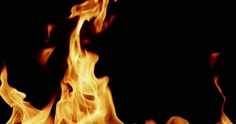 Fire Black Background 4K Video stock 231548747