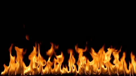 Fire, black background, flames dancing Stock-Footage 21845314