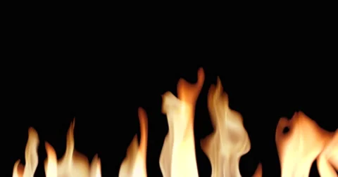 Fire on black background Stock Footage 51963798