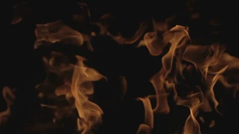 Fire on black background Stock Footage 78870554