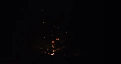 Fire on black background Video stock 90459930