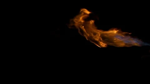 Fire on a black background Stock Footage 100962360