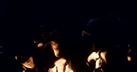 Fire On A Black Background Vidéo 159004102