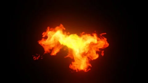 Fire on black background Stock Footage 160526238