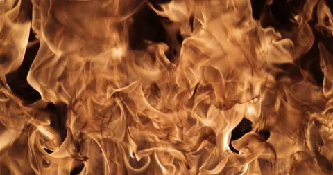 Fire On A Black Background Stock Footage 161313674
