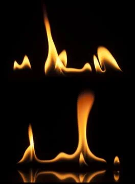 Fire on a black background Stock Photos