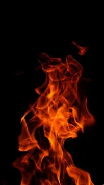 Fire on black background Stock Photos