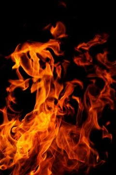 Fire on black background Foto stock