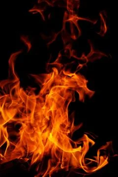 Fire on black background Stock Photos