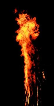 Fire on black background Stock Photos