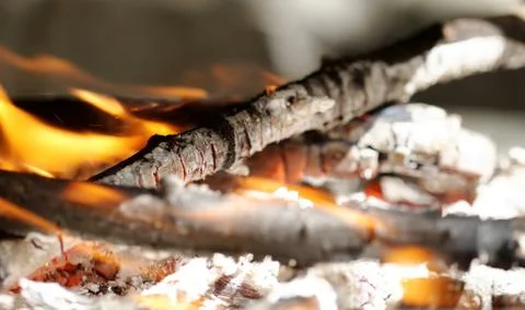 Fire on black background Stock Photos