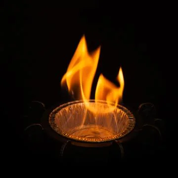 Fire on a black background Stock Photos