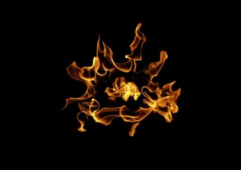 Fire on a black background Stock Photos