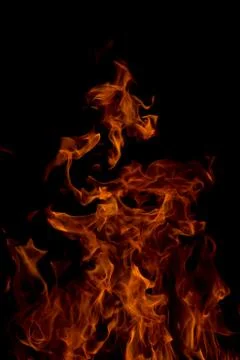 Fire on a black background Stock Photos