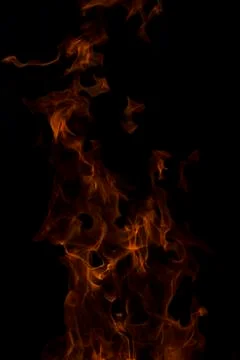 Fire on a black background Stock Photos