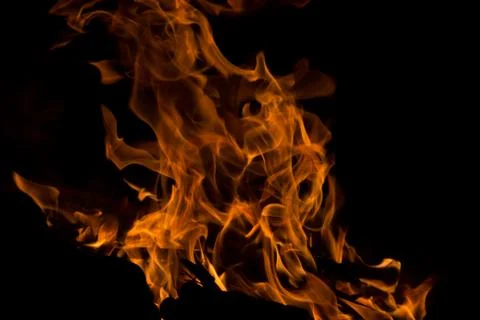 Fire on a black background Stock Photos