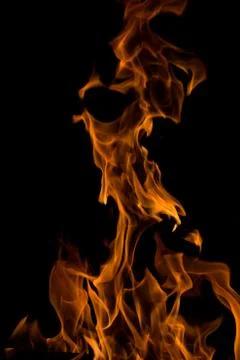Fire on a black background Stock Photos