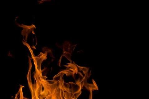 Fire on a black background Stock Photos