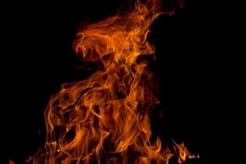 Fire on a black background Stock Photos